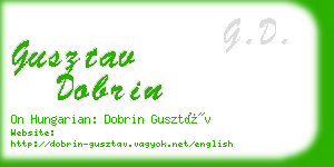 gusztav dobrin business card